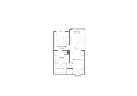 a floor plan of a bedroom apartment